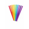 100-Pack Extra Long Wide Straight Straws – 8 Vibrant Colours