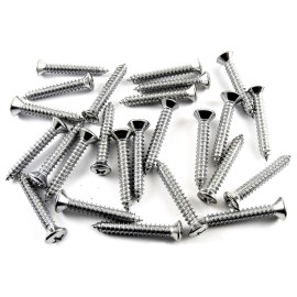 SFS Toyota Chrome Interior Screws- #10 x 1-1/4" Long- #10 Oval Head- 25 screws- #319