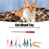 9pcs Cat Feather Wand Toy 3 Sections Retractable Cat Interactive