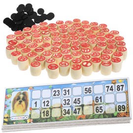 ​UPKOCH Russian Bingo Set with Wooden Tambola Kit, 90 Chips & 24 Cards for Family Nights/Pub Parties - Vintage Soviet-Style Gaming Supplies​​