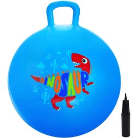 Hopper Ball, Bouncing Ball for , 22 Inches Jumping Ball Hoppity Hop Ball Toys, Bouncing Ball with Handle for Boys and Girls Gifts - Color: Blue Dinosaur, Size: Age:4-8(18''/45cm)