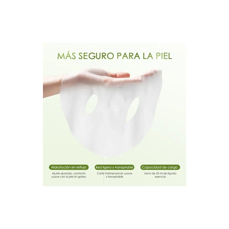7pcs Mascarilla Facial Aloe Vera Hidratación Reafirmante