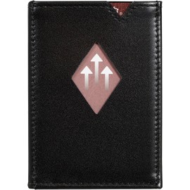 EXENTRI Miniwallet - Black RFID Blocking Slim Leather Wallet with Quick Access