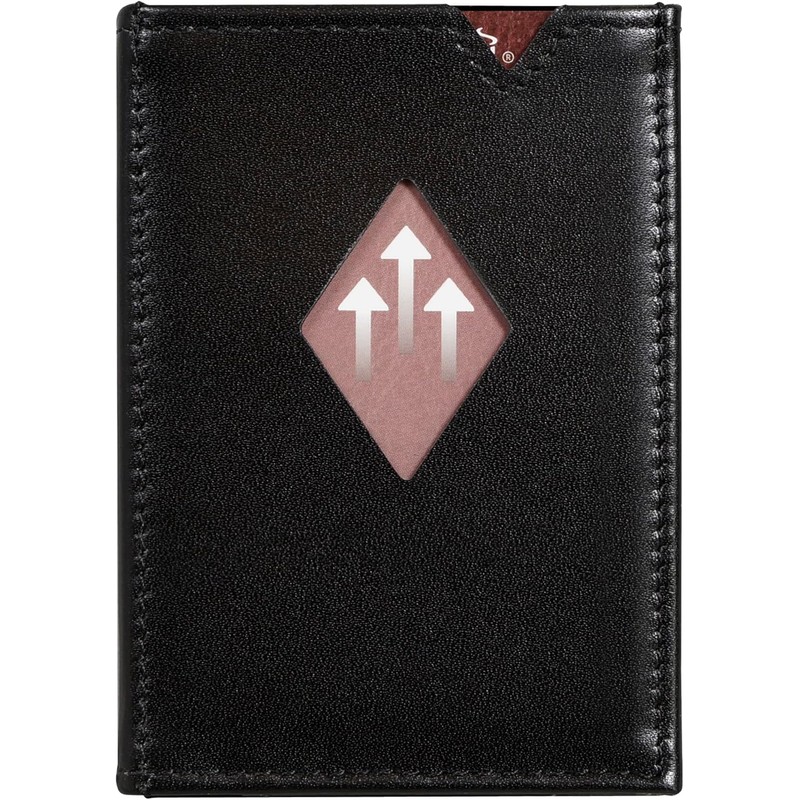 EXENTRI Miniwallet - Black RFID Blocking Slim Leather Wallet with
