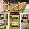 WOCEPU Stainless Steel Adjustable (Range 3.3"-6") Post Protector, Protects Wooden