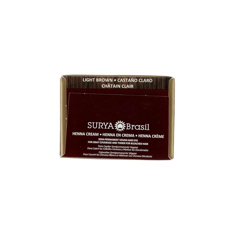 Henna Light Brown Cream Surya Nature, Inc 2.31 oz Cream