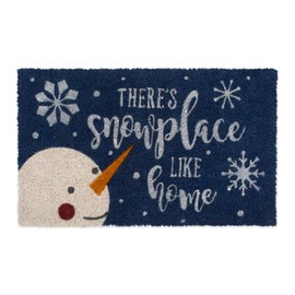 DII Christmas Welcome Mat Outdoor Natural Coir Doormat & Porch Décor, 17x29, Snowplace Like Home