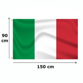 GUSTO Will Be All Well Flag Italy 1.4 * 3ft 90x146cm Tricolor Blue National Flag Resistant Fabric Italy Flag 90x150
