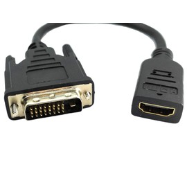 CNCTWO DVI-D24Pin Male to HMDI Female 1080P(1920x1200) Full HD 60Hz Bi-Directional Transmission Converter Cable 15cm C2A24015 (DVI (Male-HDMI(Female)