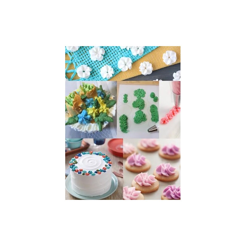 Drop Flower Piping Tips Set, 107, 109, 129, 131, 191,