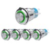 Larcele JSANKG-08 Momentary Metal Button with Light Indicator, DIY On/Off
