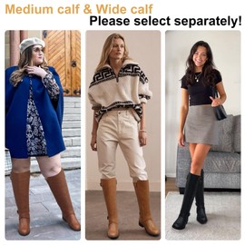 Jeossy Women's 950 Knee High Ridng Boots, Metal Buckle Boot, Black, Size 8.5 US(DJY950 Black 08.5)