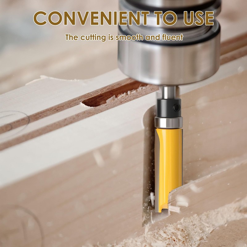 4-Piece Shank Flat Flush Trim Router Bits 1/4 Shank Set,