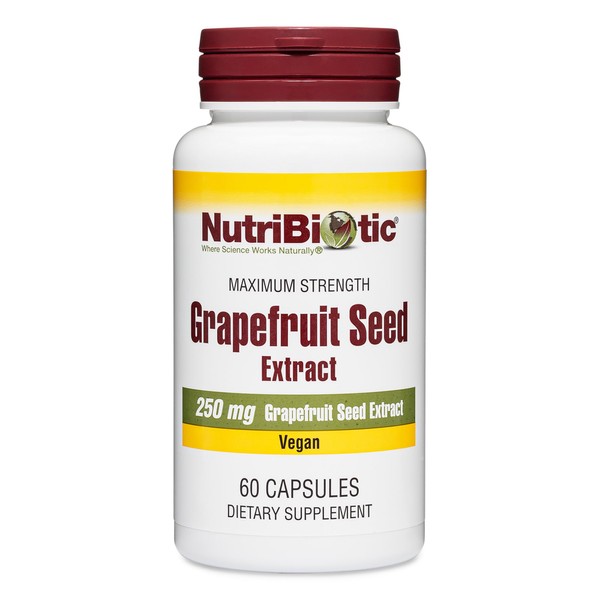 NutriBiotic – Grapefruit Seed Extract Capsules 250 mg, 60 Count - Maximum Strength with Bioflavonoids