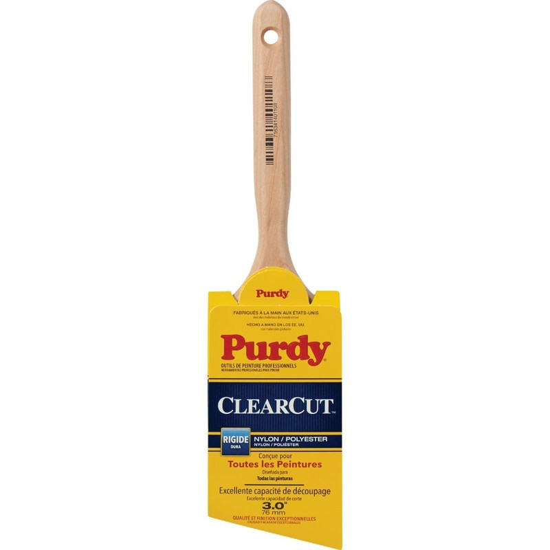 Purdy 3" Angle Sash Firm, Nylon/Polyester Bristle, Paint Brush, Hardwood
