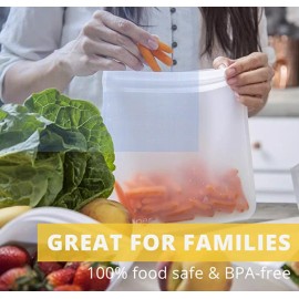 Keeper Life Reusable Snack Bags Kids Adult Airtight Ziplock Lunch Fresh Food Travel Makeup