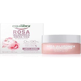 Equilibra Face, Hyaluronic Rose Anti-Ageing Face Cream Based on Damascene Rose and Hyaluronic Acid, Moisturising and Smoothing, Quick Absorption, Non-Greasy, 50 ml