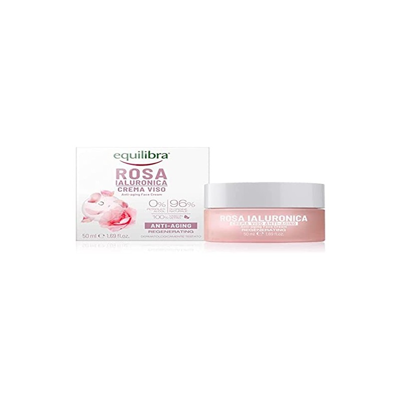 Equilibra Face, Hyaluronic Rose Anti-Ageing Face Cream Based on Damascene