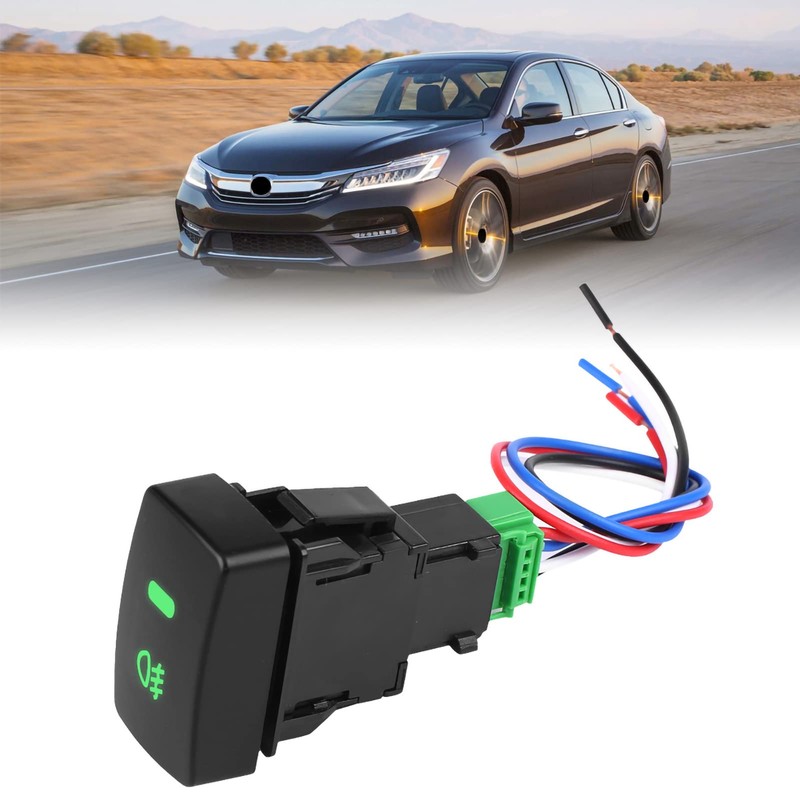 Qiilu Interruptor de luz antiniebla para automóvil, interruptor de luz