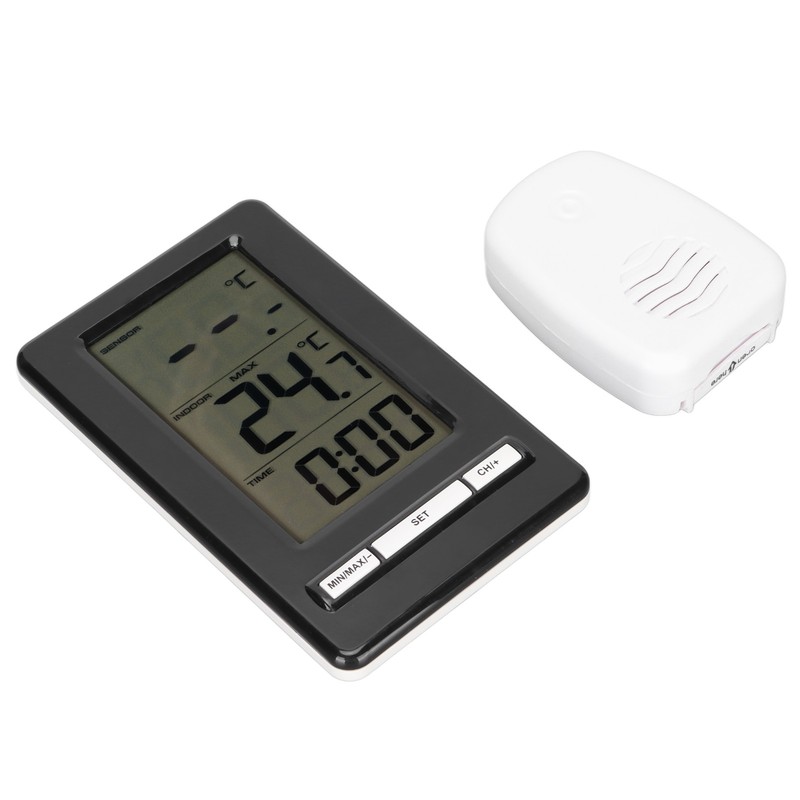 Wireless Electronic Thermometer Indoor Outdoor Home Digital Weather Station Clock