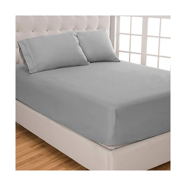 Bare Home Fitted Sheet + Pillowcase Set - Premium 1800