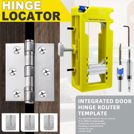 Door Hinge Jig, Door Hinge Router Template for Door Hinge from 3 to 5in Length 1/4in 5/8in Radius, Door Hinge Mortiser for Woodworking Door Lock Handle Installation