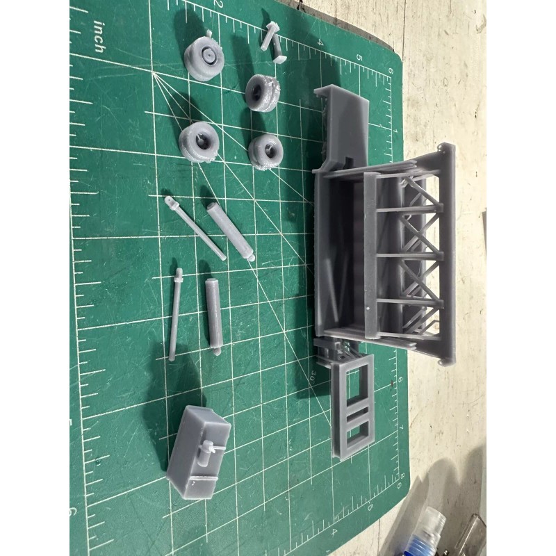 Earnest Trains HO Scale Car Crusher Trailer HEAVY EQUIPMENT -