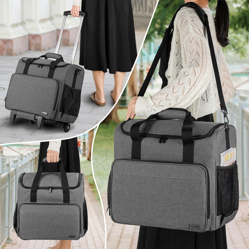 Trunab Rolling Scrapbook Tote Craft Organizers and Storage with Wheels,