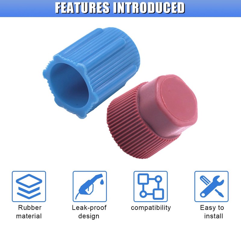 GAOLAOSY R134a AC Valve Cap Kit, 13mm & 16mm Air