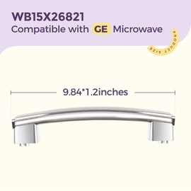 Upgraded WB15X26821 Door Handle Replacement Compatible with GE Microwave Oven JVM7195SK3SS JVM6175SK1SS JVM6175EK2ES JVM7195SK1SS, 4464467 AP6024408 PS11736302 EAP11736302