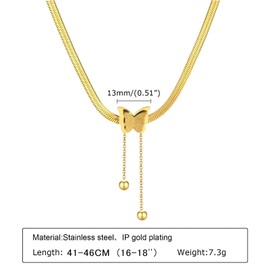 KunBead Gold Tone Butterfly Sparkly Pendant Necklace for Mom Daughter Nana Grandma Granddaughter Auntie Friend Wife Sister