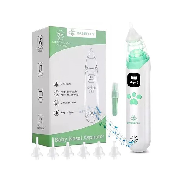 Aspirador Nasal Seguro Eléctrico Silencioso Para Bebés