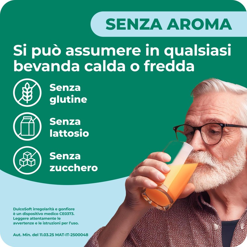 DulcoSoft Irregolarità e Gonfiore, Lassativo Delicato con Macrogol e Simeticone,
