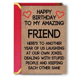 Ziwenhu Happy Friend Birthday Greeting Card