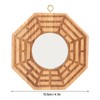 GLOGLOW Bagua Mirror, 4Inch Wooden Concave Mirror Traditional Chinese Feng