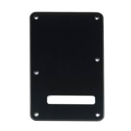 Musiclily 6穴ストラトバックプレーSTトレモロカバー USA/Mexican Standard Strat Modern Styleエレキギター用、1プライブラック