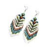 Long Beaded Dangle Earrings – Boho Native Handmade Seed Bead