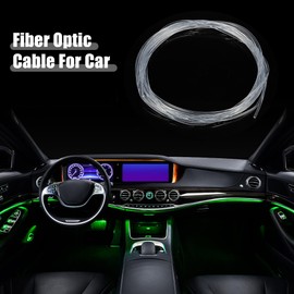 X AUTOHAUX 2mm 0.08" 5m 16.40ft Universal Glow Optic Fiber Cable Car Light Decoration Clear - Pack of 1
