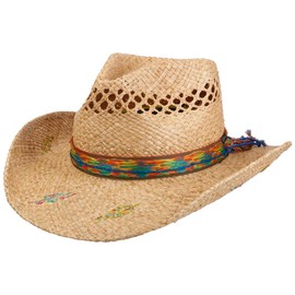 Stetson Western Raffia Hat Cowboy Charm Women Men Summer, natural, M