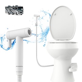RV Bidet Sprayer for Toilet - All Metal, Dual Mode RV Handheld Sprayer with 59'' Water Hose, Shut-Off Valve & RV Fitting | Bidet Shower for RV, Fifth Wheels, Motorhome, Trailer, Camper