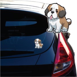 Yoonek Graphics Saint Bernard Dog Vinyl Decal Sticker for Car, Laptop, Tumbler, More. #004073