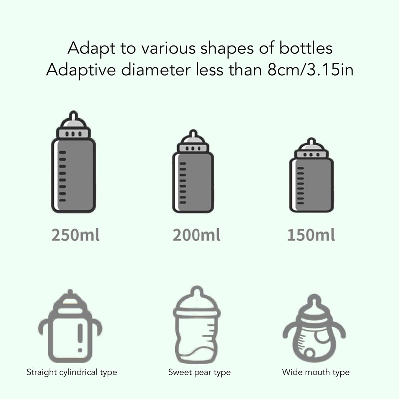 Portable Bottle Warmer Digital Display 21 Gears Temp Adjustable Rechargeable