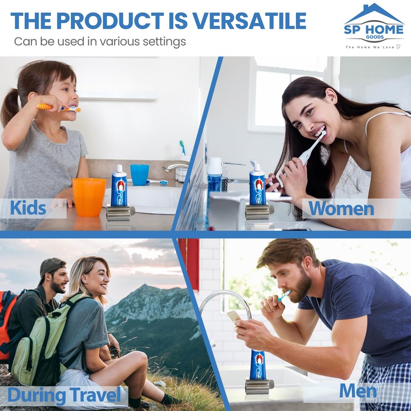 The Original Toothpaste Squeezer Tube Roller Stainless Steel 2 Pieces