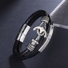 Feilok Anchor Men's Leather Bracelet Anchor Bracelet Premium Leather Bracelet