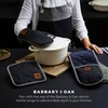 BO877001 Barbary & Oak Denim Single Oven Glove with Leather