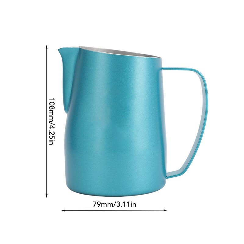 Milk Frother Cup Professional Stylish Exquisite Slanted Mouth Stainless Steel
