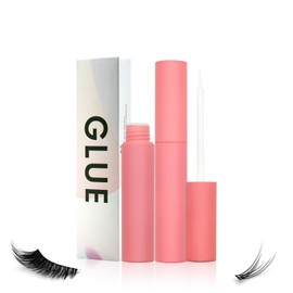 Brush-On Strip Lash Adhesive - Clear, Latex-Free, Long-Lasting Lash Glue with Vitamins A, C & E for Strip & Individual Lashes, 0.18 oz, 1-Pack (GLSO-DTJS-01)