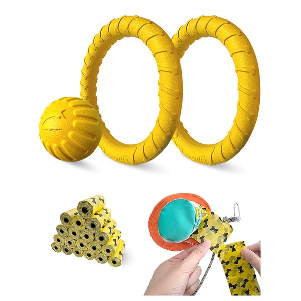 Fizzest Dog Flying Disc Toy，Soft Indestructible Dogs Flying Disc Pack，for