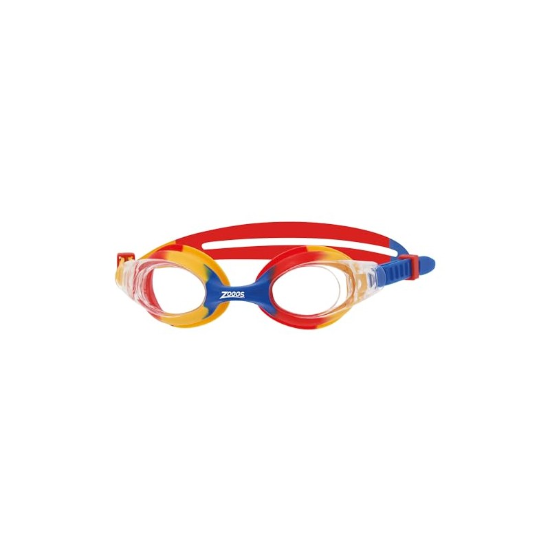 Zoggs Unisex-Youth Bondi Kids Goggles, Yellow/Red/Clear Lenses, One Size
