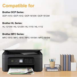 LeciRoba TN-1050 for Brother TN1050 TN-1050 Toner for Brother DCP-1510 DCP-1610W DCP-1612W DCP-1512 HL-1210W HL-1212W HL-1110 HL-1112 MFC-1810 MFC-1910W (2 Black)